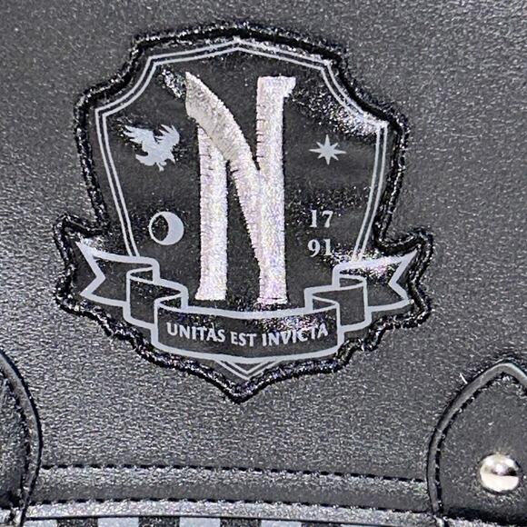 Nevermore Academy Wednesday Addams book bag backpack - Picture 3 of 14